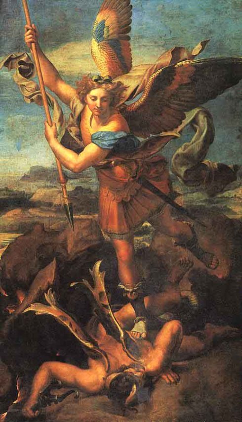 The film shows the beginning and completion of a tattoo of archangel Michael